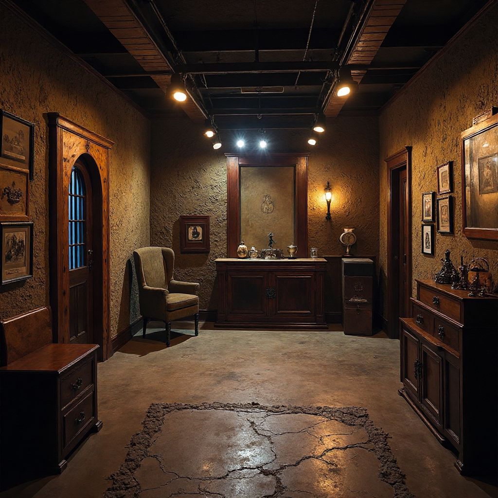 Escape room detailed set design production